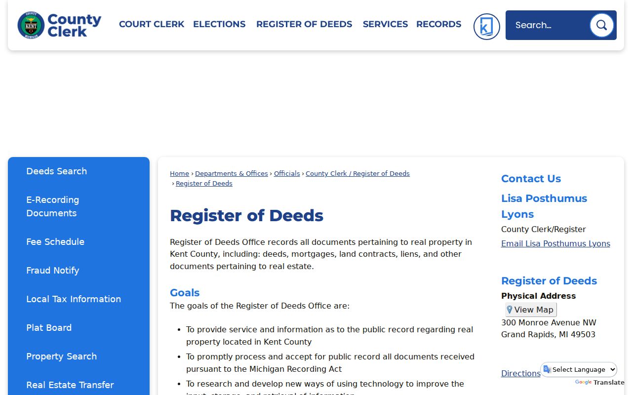 Kentwood residents directory Register of Deeds ownership research